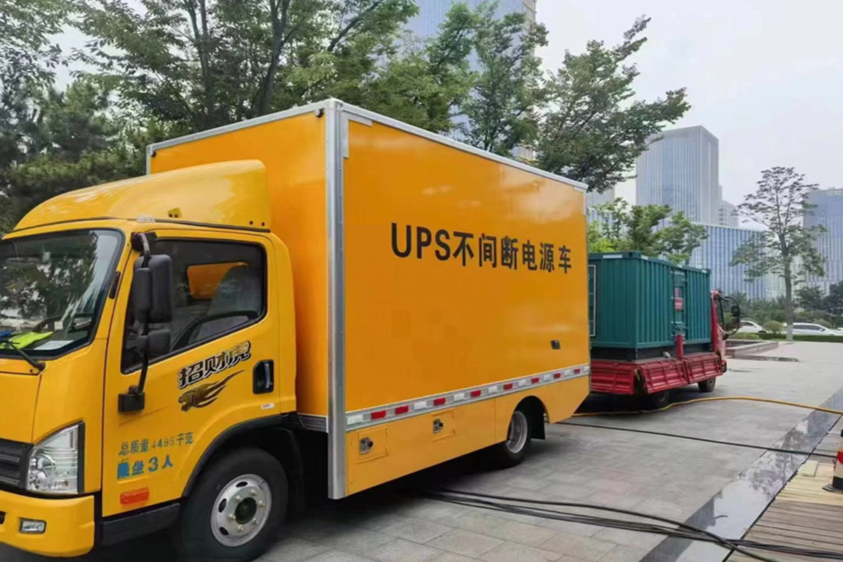 奉贤发电机租赁施工现场
