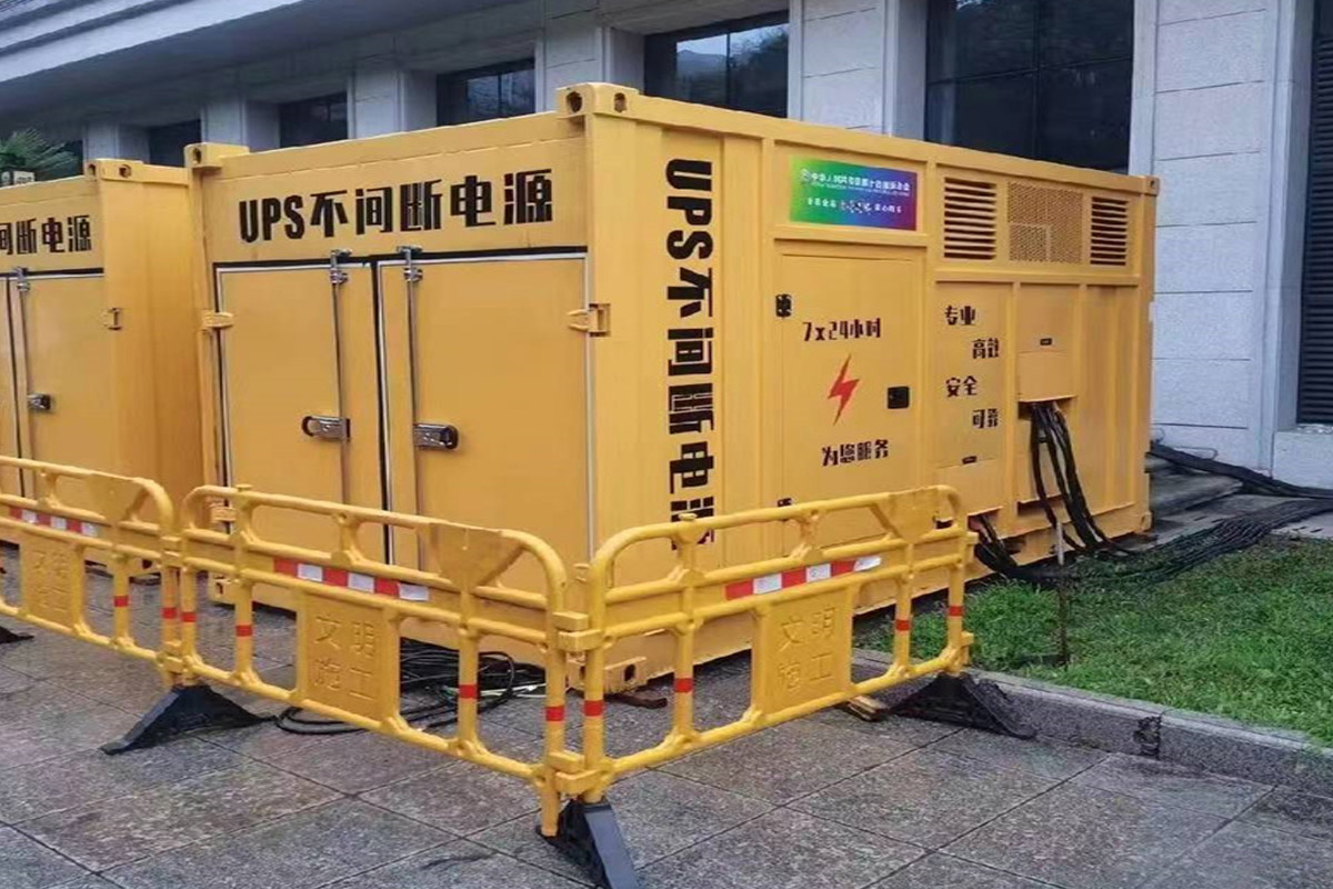 奉贤发电机租赁施工现场