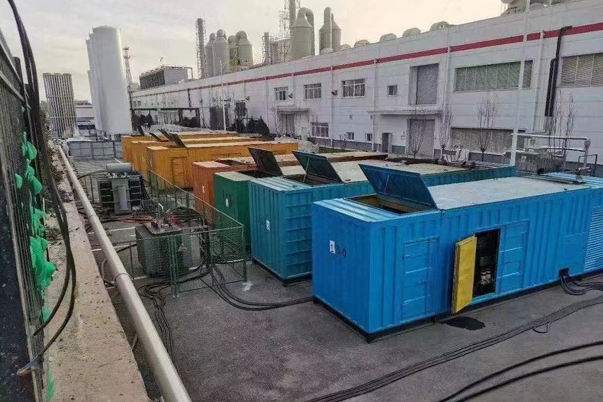 奉贤发电机租赁施工现场